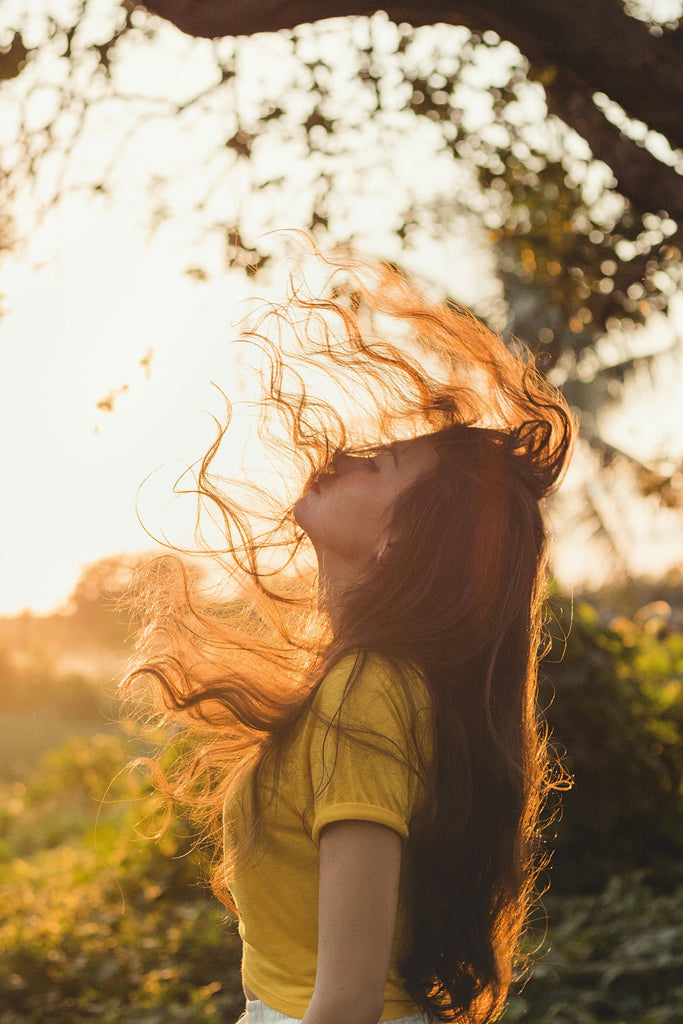 All-natural hair oil for strong shiny hair and a healthy nourished scalp.